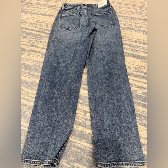 Express Distressed Blue Women's Jeans - Picture 3 of 4